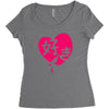 kawaii suki cute heart tee japanese kanji Women's Triblend Scoop T-shirt