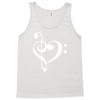 music heart rock baseball Tank Top