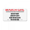 Smartass March Girl License Plate