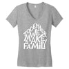 together we make a family 2 Women's V-Neck T-Shirt
