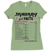 January Girl Facts Aquarius Ladies Fitted T-Shirt