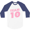 team 10 light pink 3/4 Sleeve Shirt