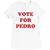 vote for pedro film retro napoleon classic sticker transfer iron on Ladies Fitted T-Shirt