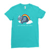 real unicorns have curves Ladies Fitted T-Shirt