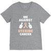 Me Against Uterine Cancer V-Neck Tee
