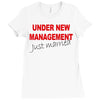 under new management just married mens black wedding present husband t Ladies Fitted T-Shirt