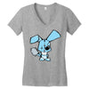 evil rabbit Women's V-Neck T-Shirt