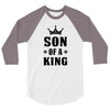 Father of a Prince-Son of a King 3/4 Sleeve Shirt