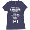 How To Speak Canadian Ladies Fitted T-Shirt