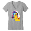 pop art marilyn monroe Women's V-Neck T-Shirt