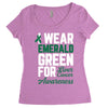i wear emerald green for liver cancer awareness Women's Triblend Scoop T-shirt