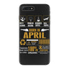 Born April  Multitasking Problem Solving Tees iPhone 7 Plus Case