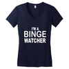 binge watcher Women's V-Neck T-Shirt