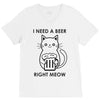 RIGHT MEOW BEER CAT V-Neck Tee