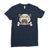 cute pug dog Ladies Fitted T-Shirt