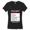 funny stag night checklist, ideal gift, christmas present Women's V-Neck T-Shirt