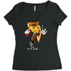 pizza smoking (2) Women's Triblend Scoop T-shirt