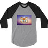 Orange cat 3/4 Sleeve Shirt