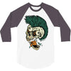 skull punk style 3/4 Sleeve Shirt