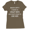 husbands wives joke Ladies Fitted T-Shirt
