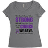 we don't know how strong we are until being strong is the only choice Women's Triblend Scoop T-shirt