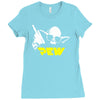 pew yoda wars funny Ladies Fitted T-Shirt