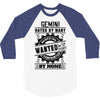 Gemini Hated By Many Wanted By Plenty 3/4 Sleeve Shirt