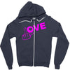 fuck love party Zipper Hoodie