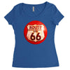 route 66 sign distressed, ideal birthday gift or present Women's Triblend Scoop T-shirt