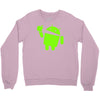 android eats apple Crewneck Sweatshirt