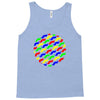 funny girly colorful patterns mustaches Tank Top