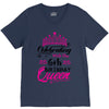 Celebrating With the 6th Birthday Queen V-Neck Tee
