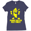 peanut butter jelly time banana Ladies Fitted T-Shirt