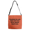 funny t shirt parachute for sale only used once never opened small sta Adjustable Strap Totes