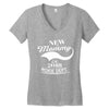 New Mommy 2018 Rokie Dept. Women's V-Neck T-Shirt