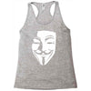 v per vendetta face film horror cinema&amp;tv Racerback Tank