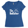 the rodfather   mens funny fishing Women's Triblend Scoop T-shirt