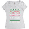 ugly christmas father Women's Triblend Scoop T-shirt