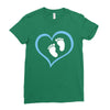 Baby Boy with Heart Any Name Customized Ladies Fitted T-Shirt