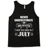 never underestimate an old man who was born in july Tank Top