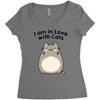 i am in love with cats Women's Triblend Scoop T-shirt