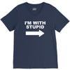 i'm with stupid mens V-Neck Tee