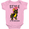 style is the message Baby Bodysuit