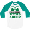 st. patrick's day titties and beer 3/4 Sleeve Shirt