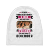 Never Underestimate A Man Who Watches Friends And Was Born in December Baby Beanies