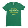 cleverly disqused as a respon Ladies Fitted T-Shirt