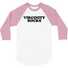virginity rocks funny cool school church youth group abstinence purity 3/4 Sleeve Shirt