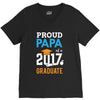 Class of 2017 Proud Papa Graduation V-Neck Tee
