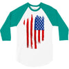 sa distress flag cool american 3/4 Sleeve Shirt