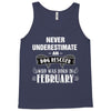 never underestimate an old man who was born in february Tank Top